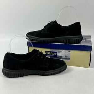 Cobbie Cuddlers Women’s Size 7 Black Suede Leather Oxford Comfort Walking Shoes